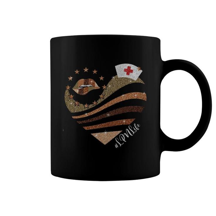Brown Heart Lpn Coffee Mug