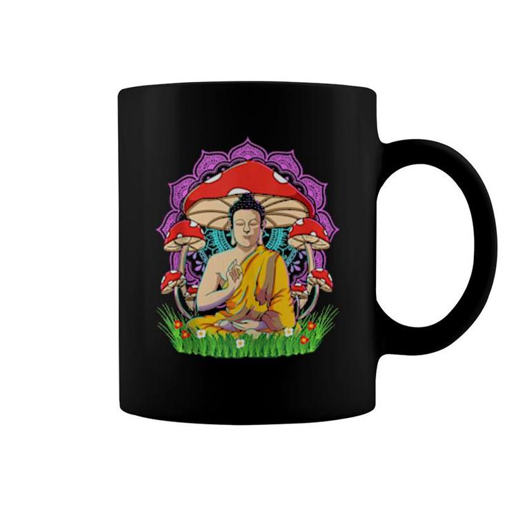 Buddha Mushroom I Zen Yoga Meditation I Psychedelic Hippie  Coffee Mug
