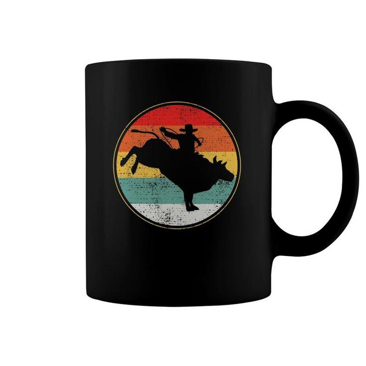 Bull Riding Rodeo Cowboy Vintage Coffee Mug