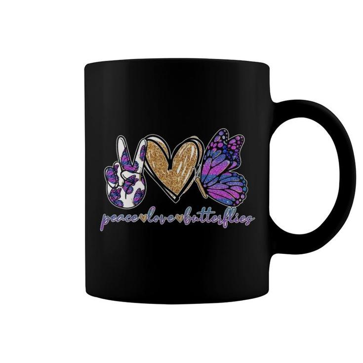 Butterfly Peace Love Coffee Mug