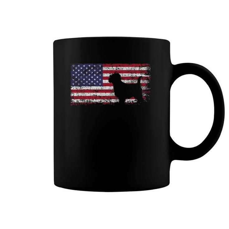 Cairn Terrier American Flag I Love My Cairn Terrier Coffee Mug