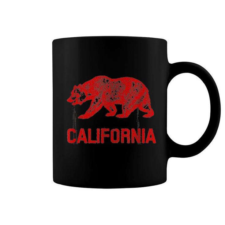 California Republic Flag Distressed Bear Coffee Mug