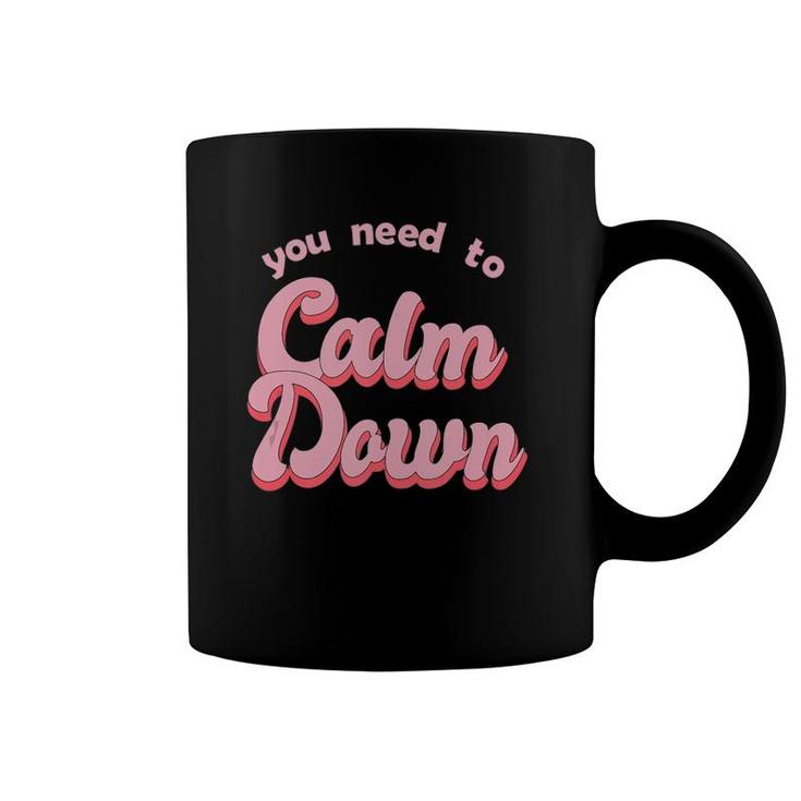 Calm Down Retro Style  Coffee Mug