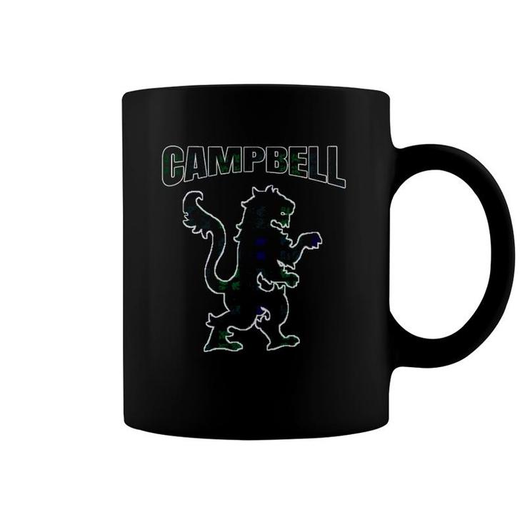 Campbell Clan Kilt Tartan Lion Namesake Scottish Coffee Mug