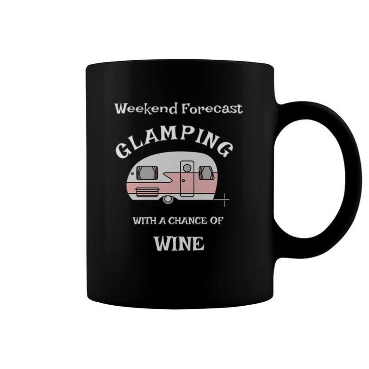 Camping For Women Glamping With Wine Cute Gift Coffee Mug
