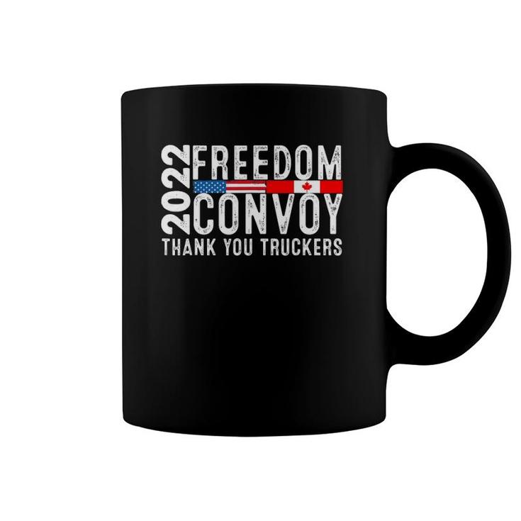 Canada Freedom Convoy 2022 Canadian Truckers Support Us Coffee Mug