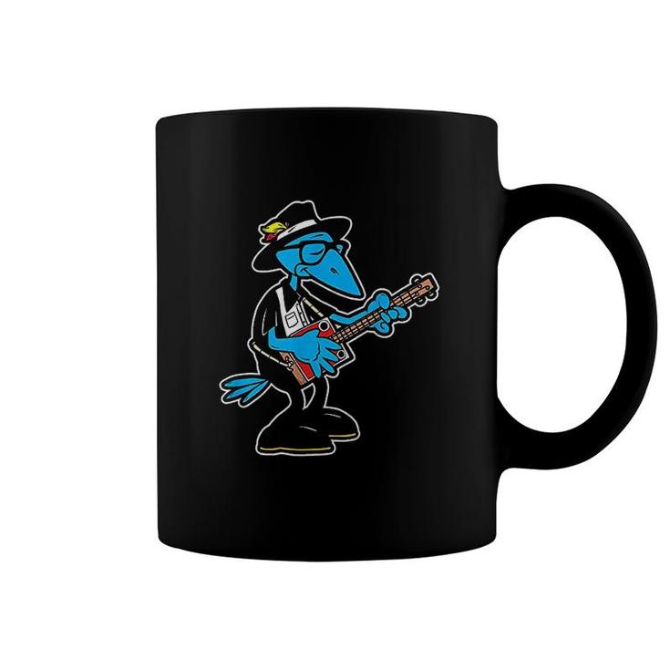 Cartoon Crow Blues Guitarist Coffee Mug