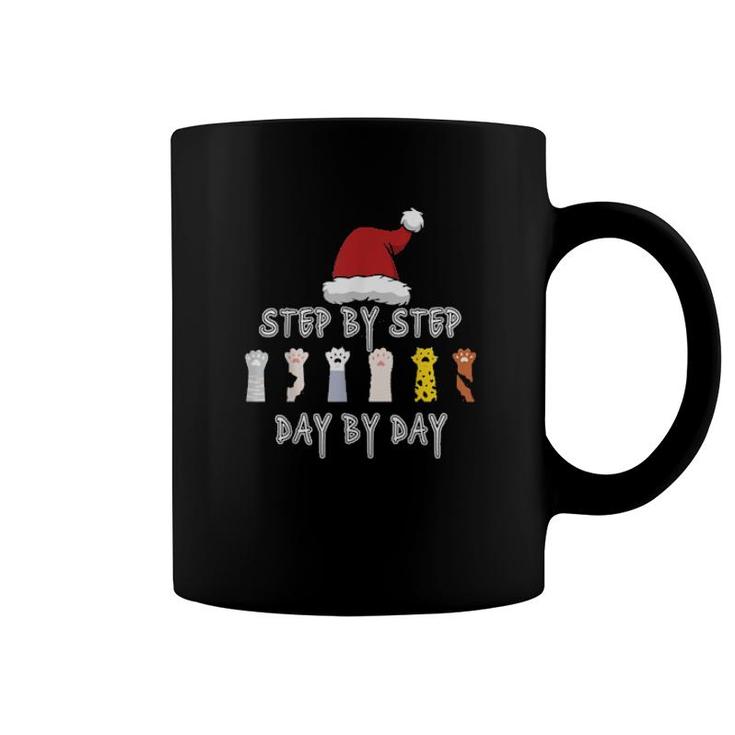 Cat Crab Legs Step By Step Day By Day, Santa Hat  Coffee Mug