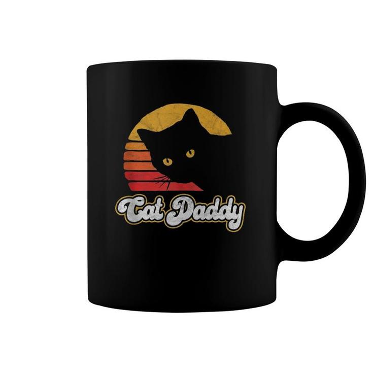 Cat Daddy Funny Vintage Eighties Style Cat Retro Distressed Coffee Mug