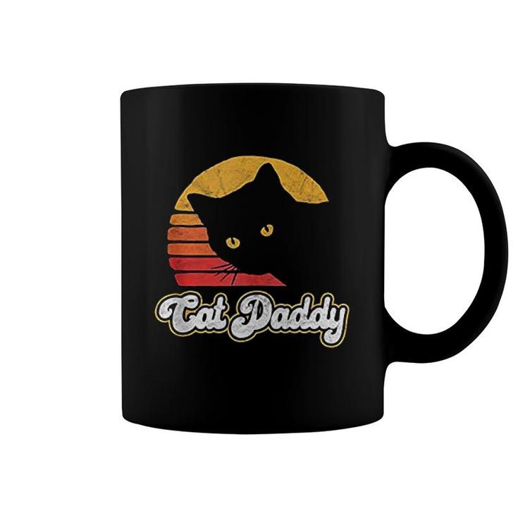 Cat Daddy  Funny Vintage Eighties Style Cat Retro Distressed Coffee Mug