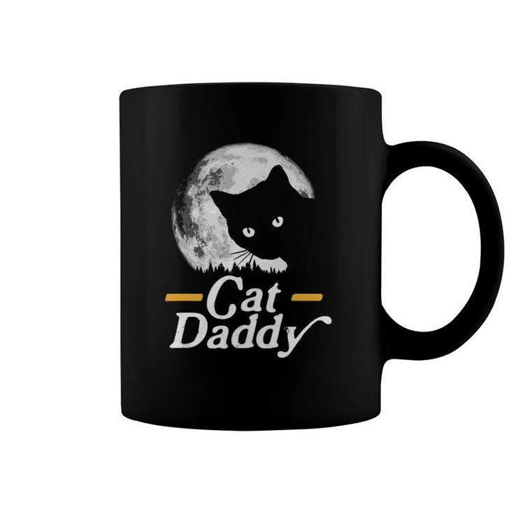 Cat Daddy Vintage Eighties Style Cat Retro Full Moon Coffee Mug