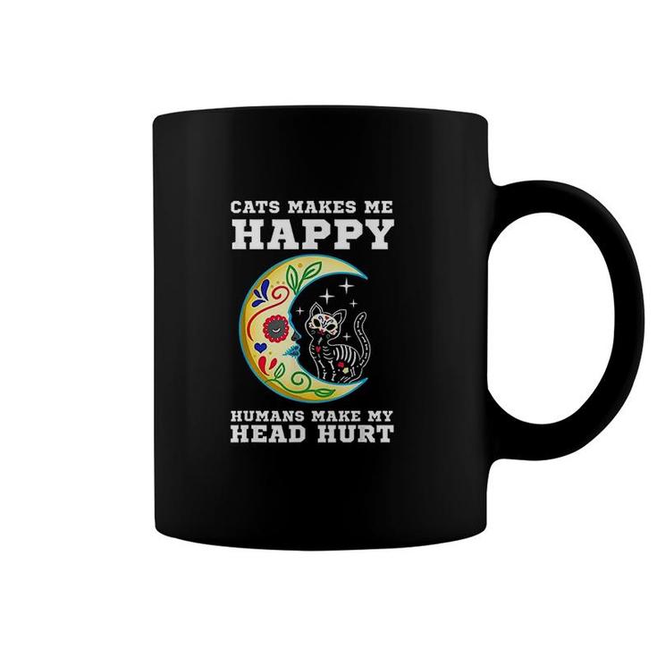 Cat Moon Sugar Skull Dia De Los Muertos Day Of The Dead Coffee Mug Cat Moon Sugar Skull Dia De Los Muertos Day Of The Dead Coffee Mug