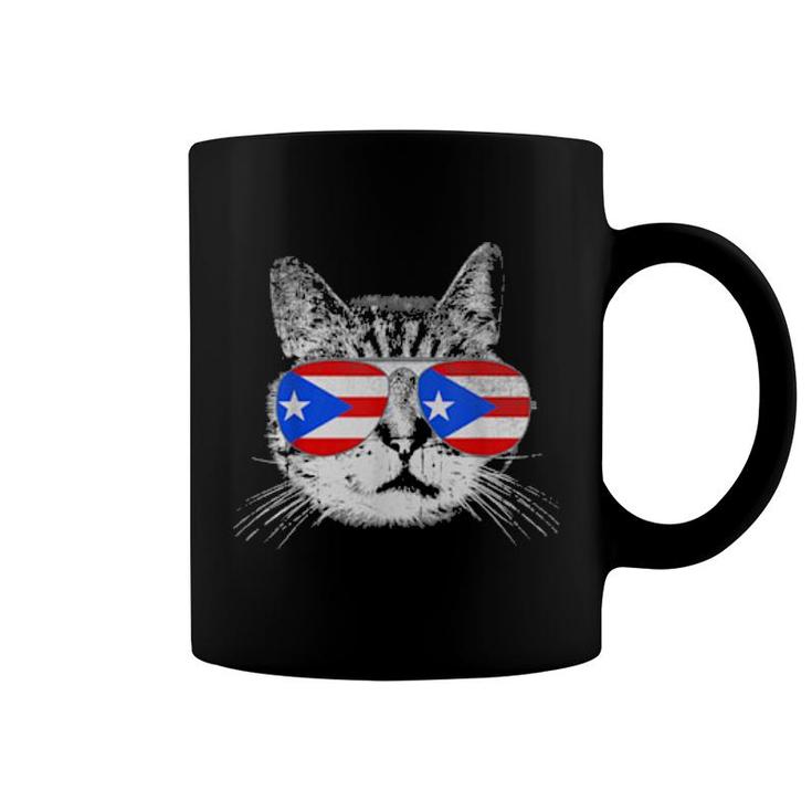 Cat  Puerto Rico Flag Country Pride  Coffee Mug