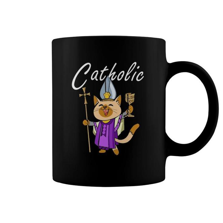 Catholic - Gift Ideas For Christian Catholic Cat Lover Coffee Mug