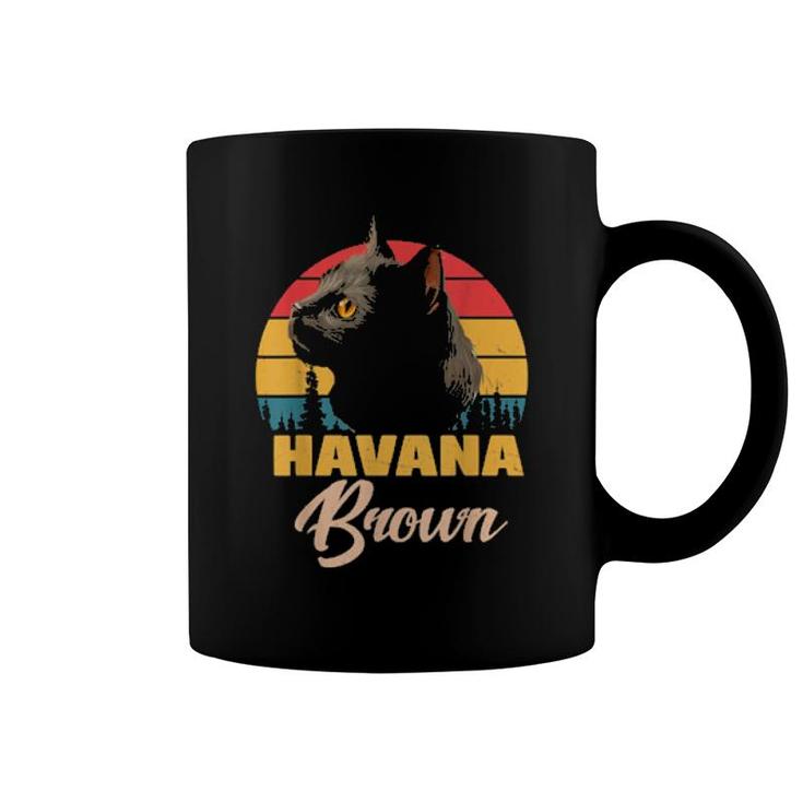 Cats 365 Retro Havana Brown Cat  Coffee Mug