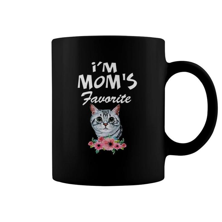 Cats I'm Mom's Favorite Funny Cat Lover Gift Coffee Mug