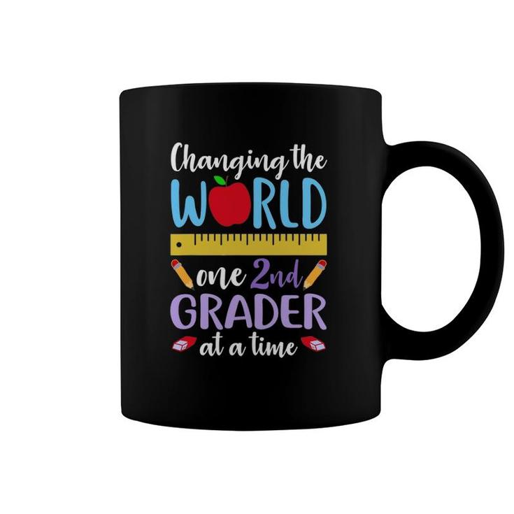 Changing World One 2Nd Grader At A Time Second Grade Teacher Coffee Mug