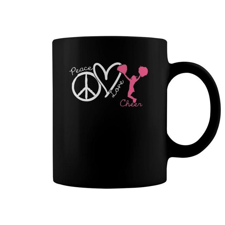 Cheerleading Saying Cheer Practice Peace Love Cheer Girl Coffee Mug