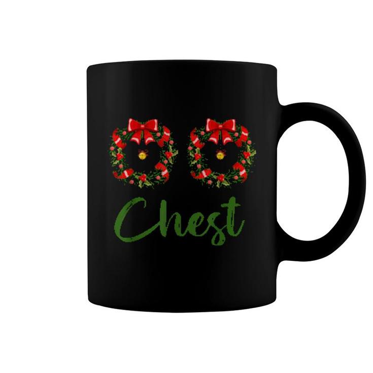 Chest Chestnuts Couple Costume Christmas Wreath Xmas Holiday  Coffee Mug