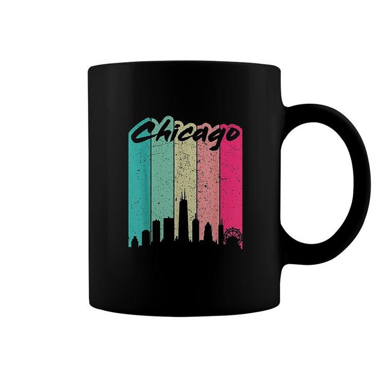 Chicago 80's Retro Vintage Chicago Skyline Coffee Mug Chicago 80's Retro Vintage Chicago Skyline Coffee Mug