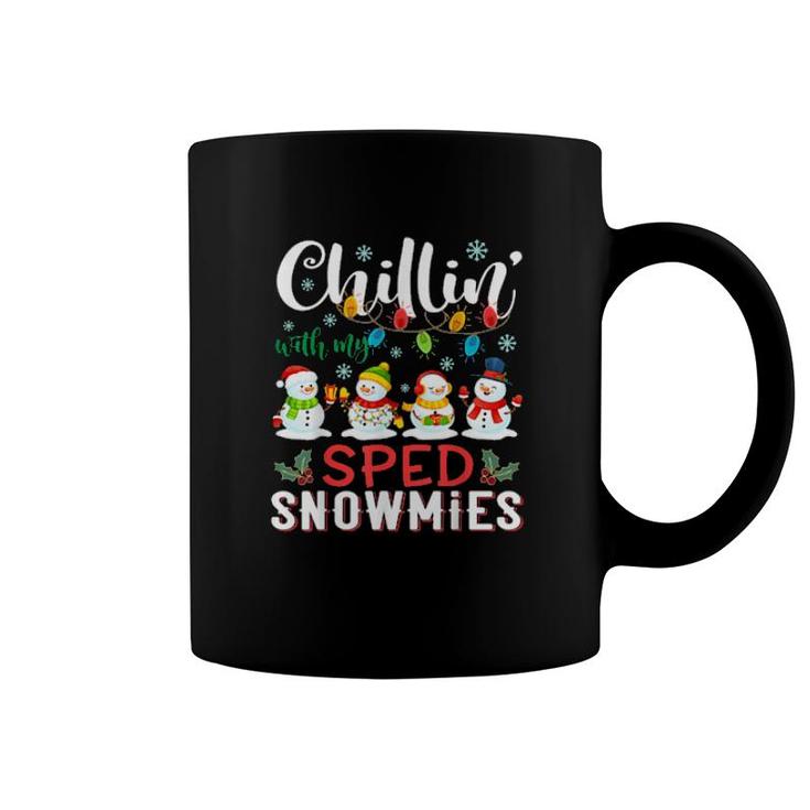 Chillin With My Sped Snowmies Christmas Teacher Student  Coffee Mug