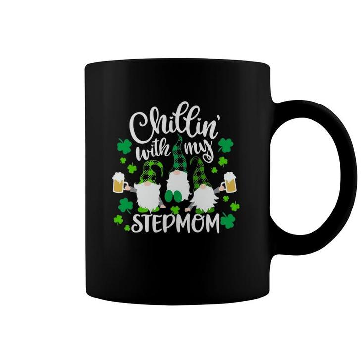 Chillin With My Stepmom St Patricks Day Gnomes Garden Gnome Coffee Mug