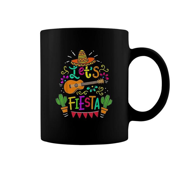 Cinco De Mayo Mexican Guitar Cactus Coffee Mug