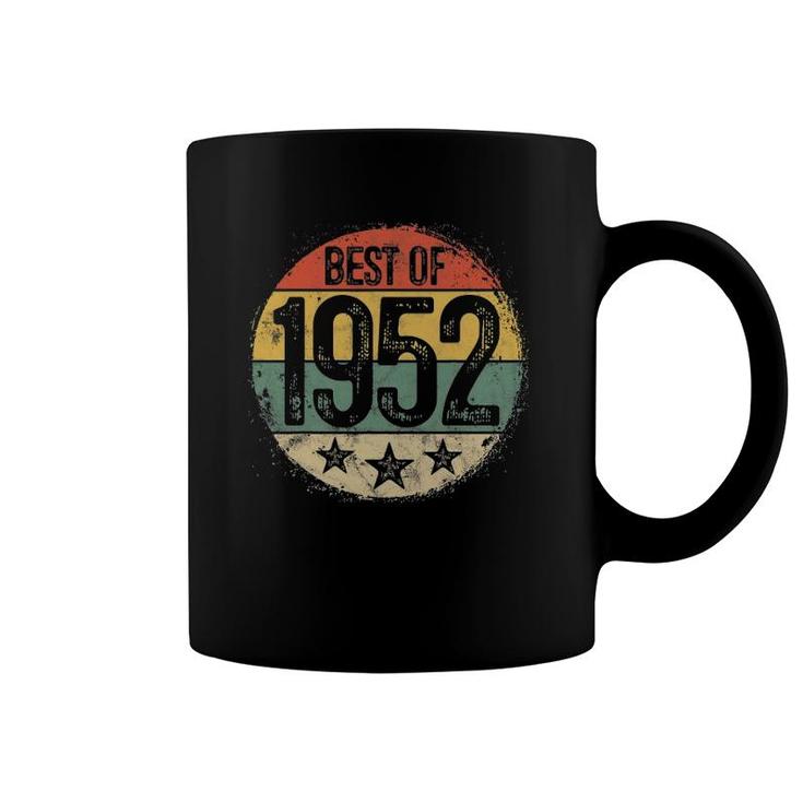 Circular Vintage Best Of 1952 70 Years Old Gift 70Th Birthday Coffee Mug