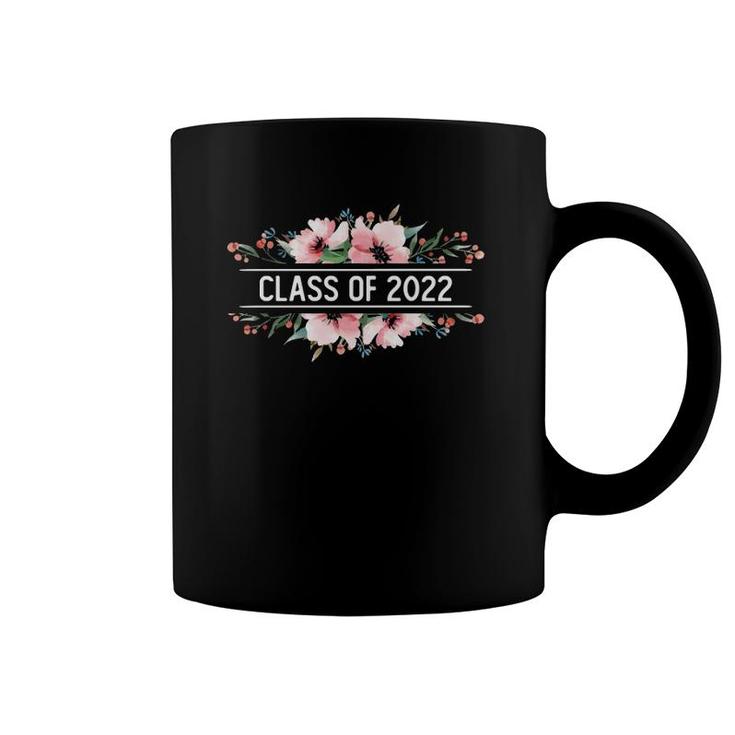 Class Of 2022  Flower Decor Coffee Mug