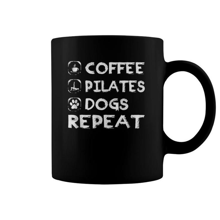 Coffee Pilates Dogs Repeat Pilates Coffee Mug