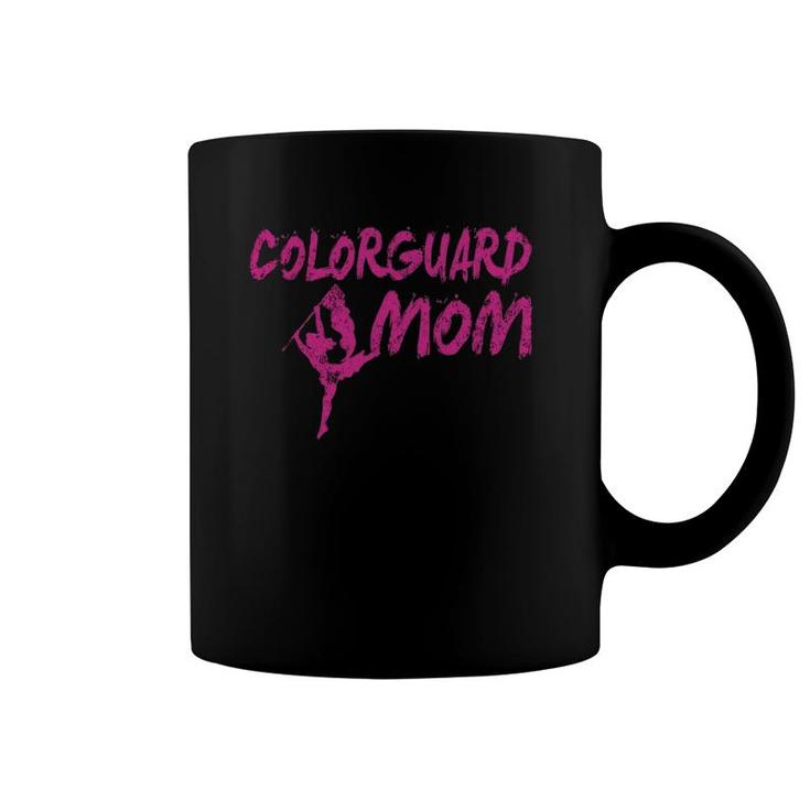 Color Guard Mom Flag Toss Distressed Color Guard Coffee Mug