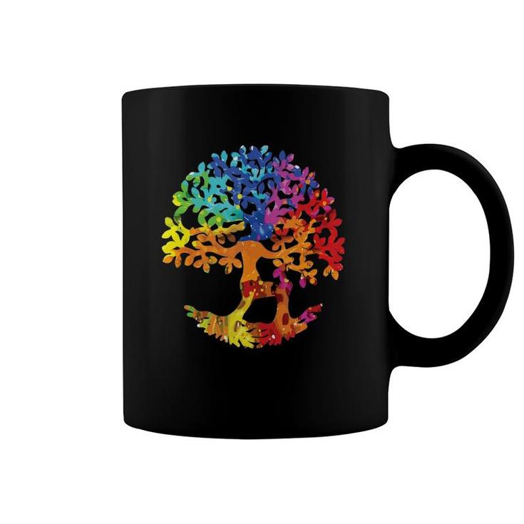 Colorful Life Is Really Good Vintage Tree Art Gift  Coffee Mug