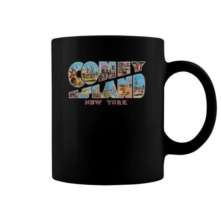 Coney Island New York Ny Vintage Retro Souvenir  Coffee Mug