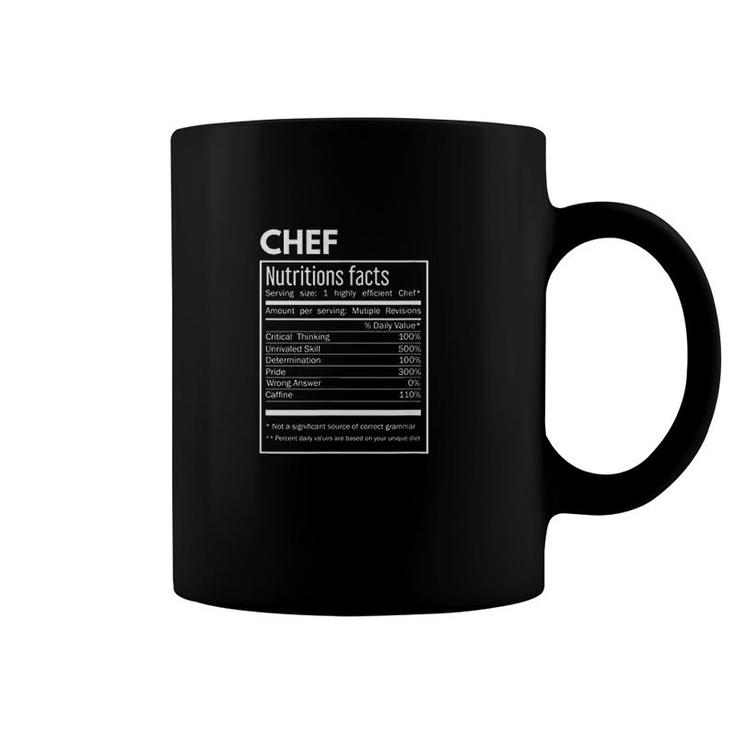 Cook Chef Funny Nutrition Facts Coffee Mug