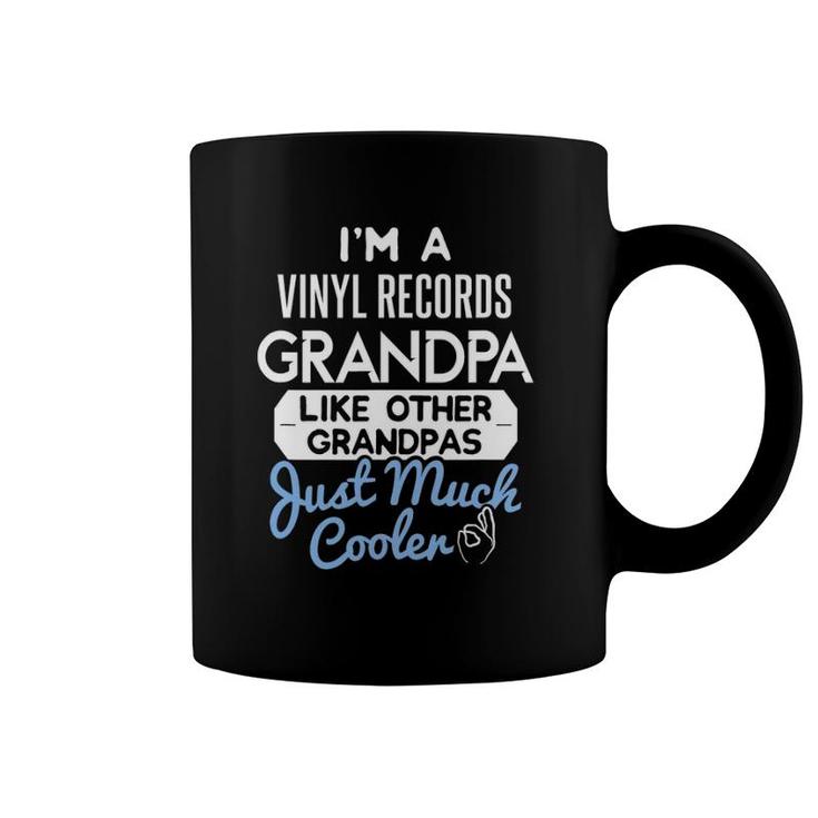 Cool Fathers Day Vinyl Records Grandpa Coffee Mug