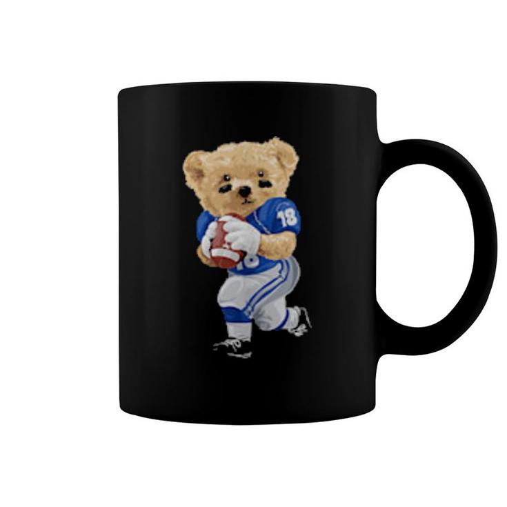 Cool Teddy Bear Playing Rugbys & Cool Designs Coffee Mug