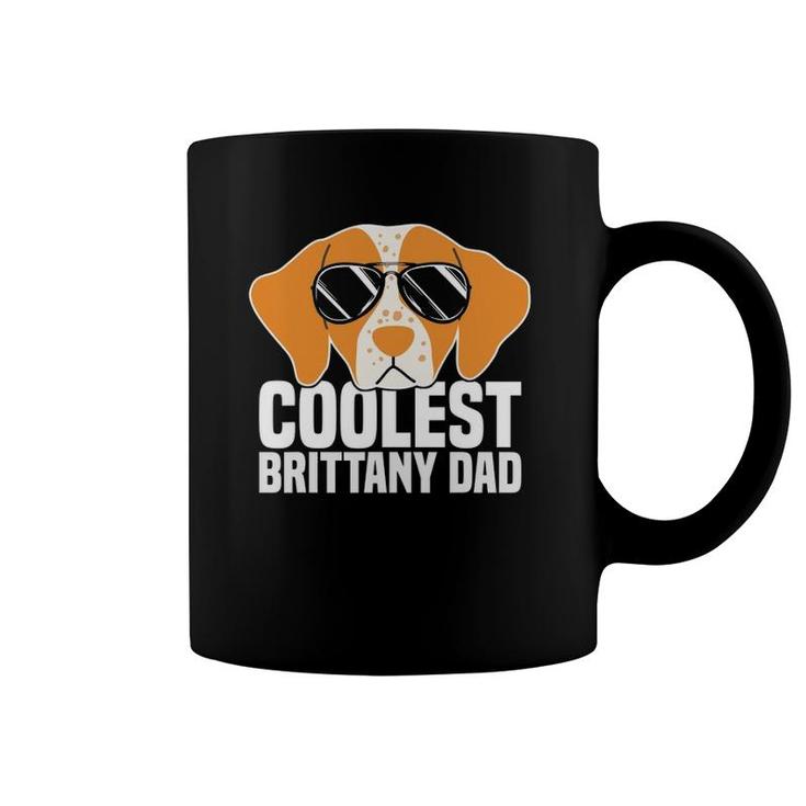 Coolest Brittany Dad Funny Brittany Spaniel Dog Lover Gift Coffee Mug
