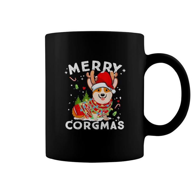 Corgi Dog Reindeer Merry Corgmas Santa Corgi Christmas Coffee Mug