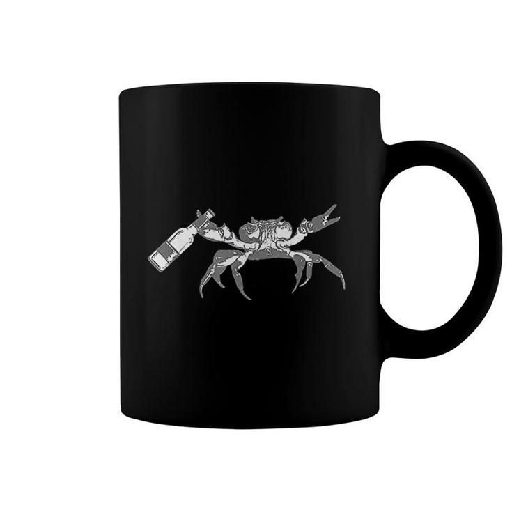Crab Drinking Beer Coffee Mug
