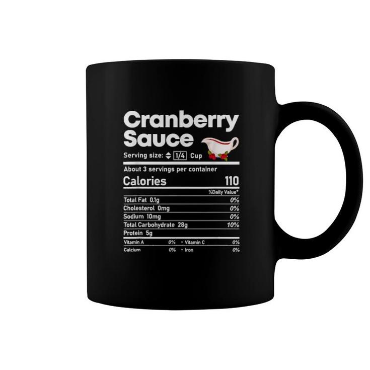 Cranberry Sauce Nutrition Funny Thanksgiving Christmas Food Coffee Mug