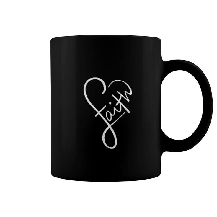 Cross Faith Heart Coffee Mug