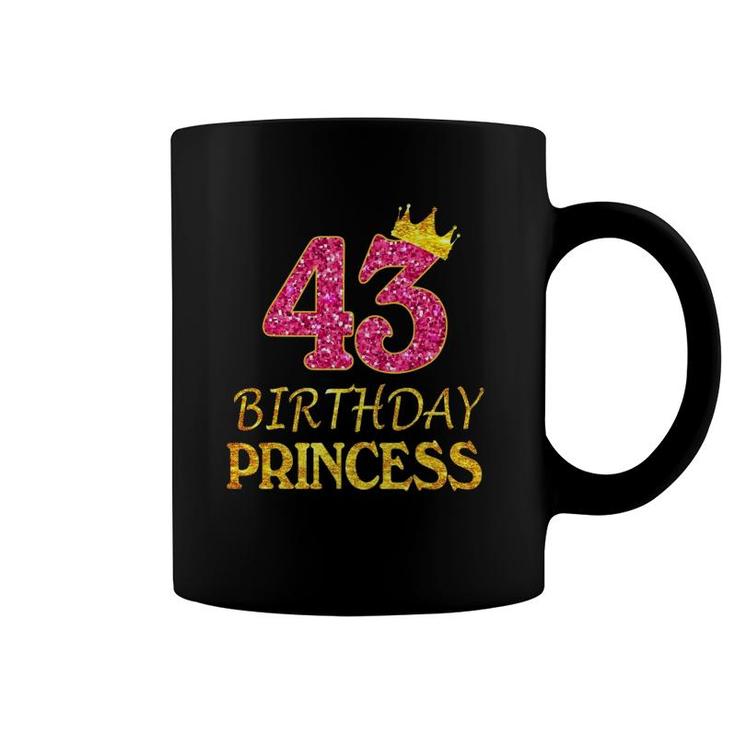 Crown 43Rd Birthday Princess Girl  43 Years Old Gifts Coffee Mug