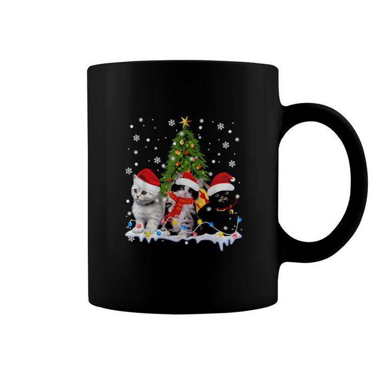 Cute Cat Christmas Tree Ornament Decor Cat Lovers Owner Xmas  Coffee Mug