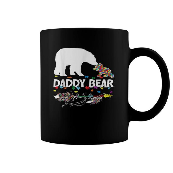 Cute Daddy Bear Autism Awareness  Autistic Family Coffee Mug