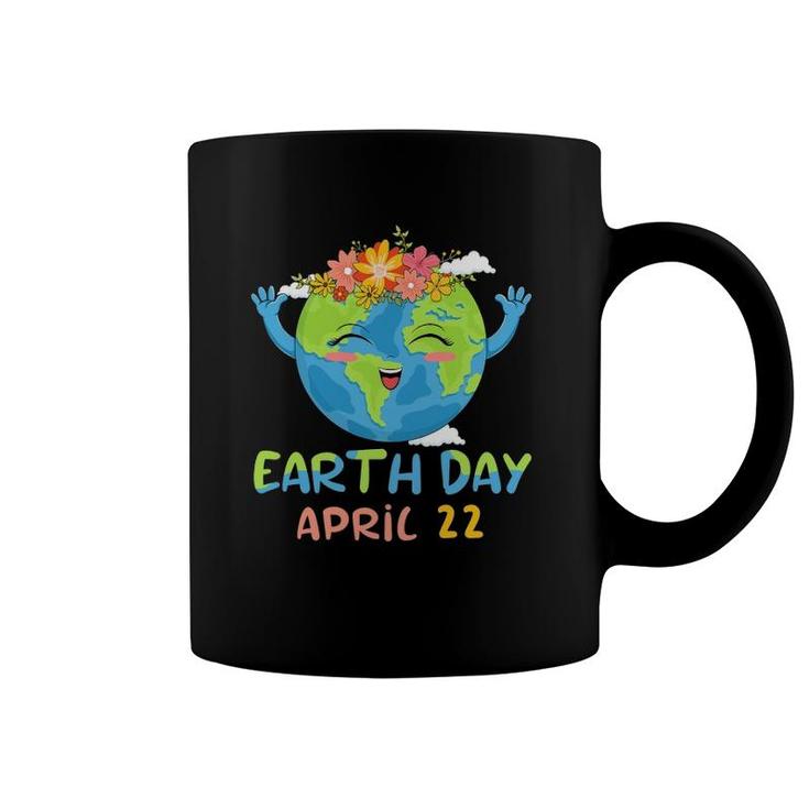 Cute Earth Day Planet Floral Environment Kids Boys Girls Coffee Mug