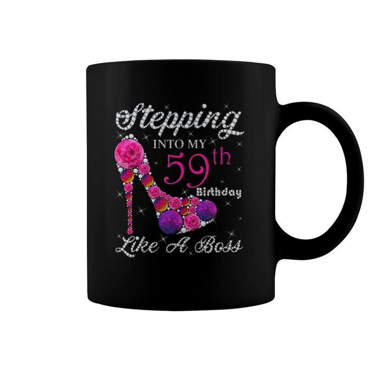 Cute Gift Queens Stepping Into My 59Th Birthday Like A Boss  Coffee Mug