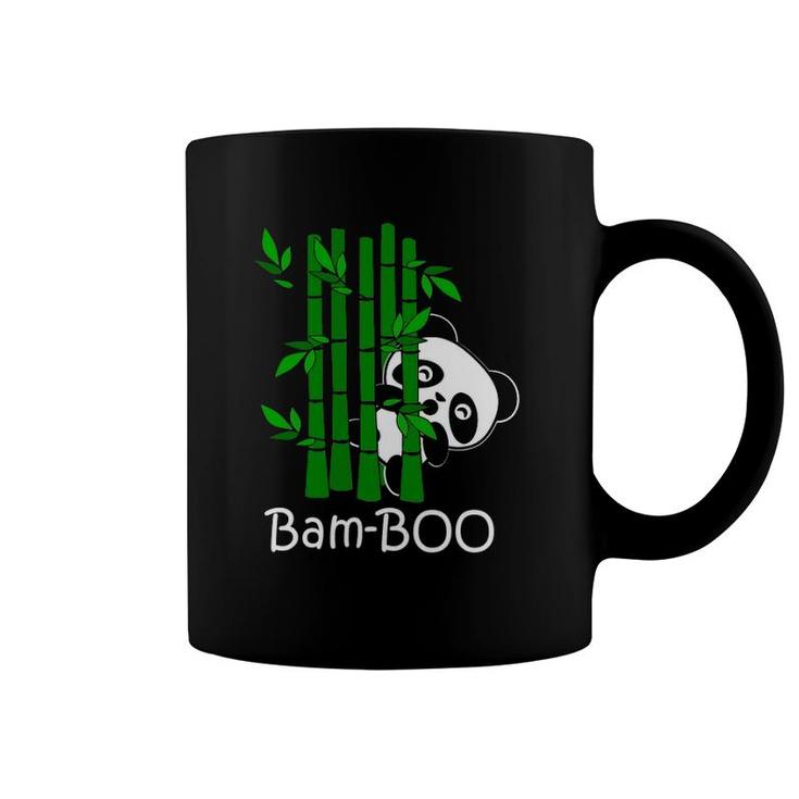 Cute Kawaii Baby Panda Behind Bamboo Peekaboo Coffee Mug