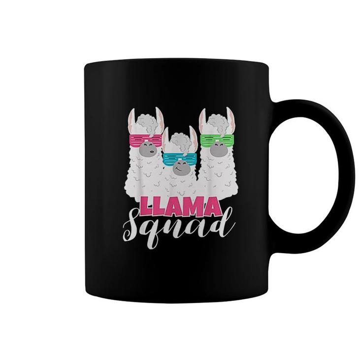 Cute Llama Squad  Retro 80s Style  Gift Coffee Mug