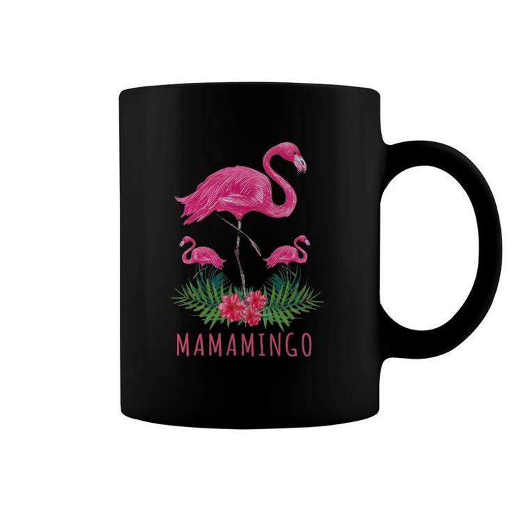 Cute Mother's Day Gift Funny Mom Flamingo With Kids Mamamingo Coffee Mug