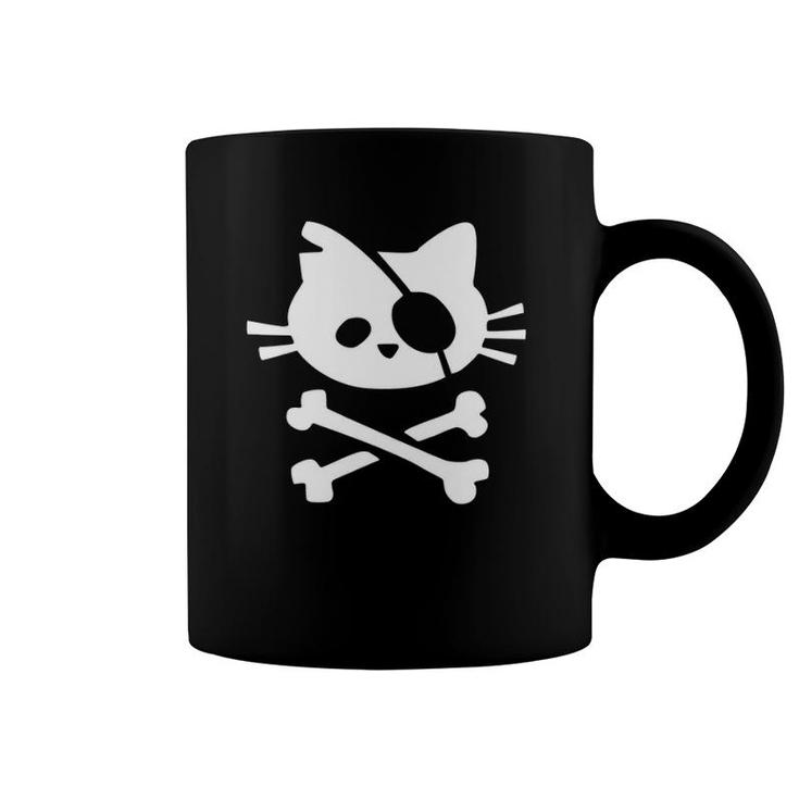 Cute Pirate Cat Pirate Flag Pirate Kitten Coffee Mug
